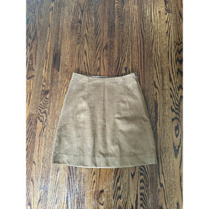 Women's Babaton Tan Faux Suede Mini Skirt Size S